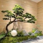 tiểu cảnh cây tùng giả